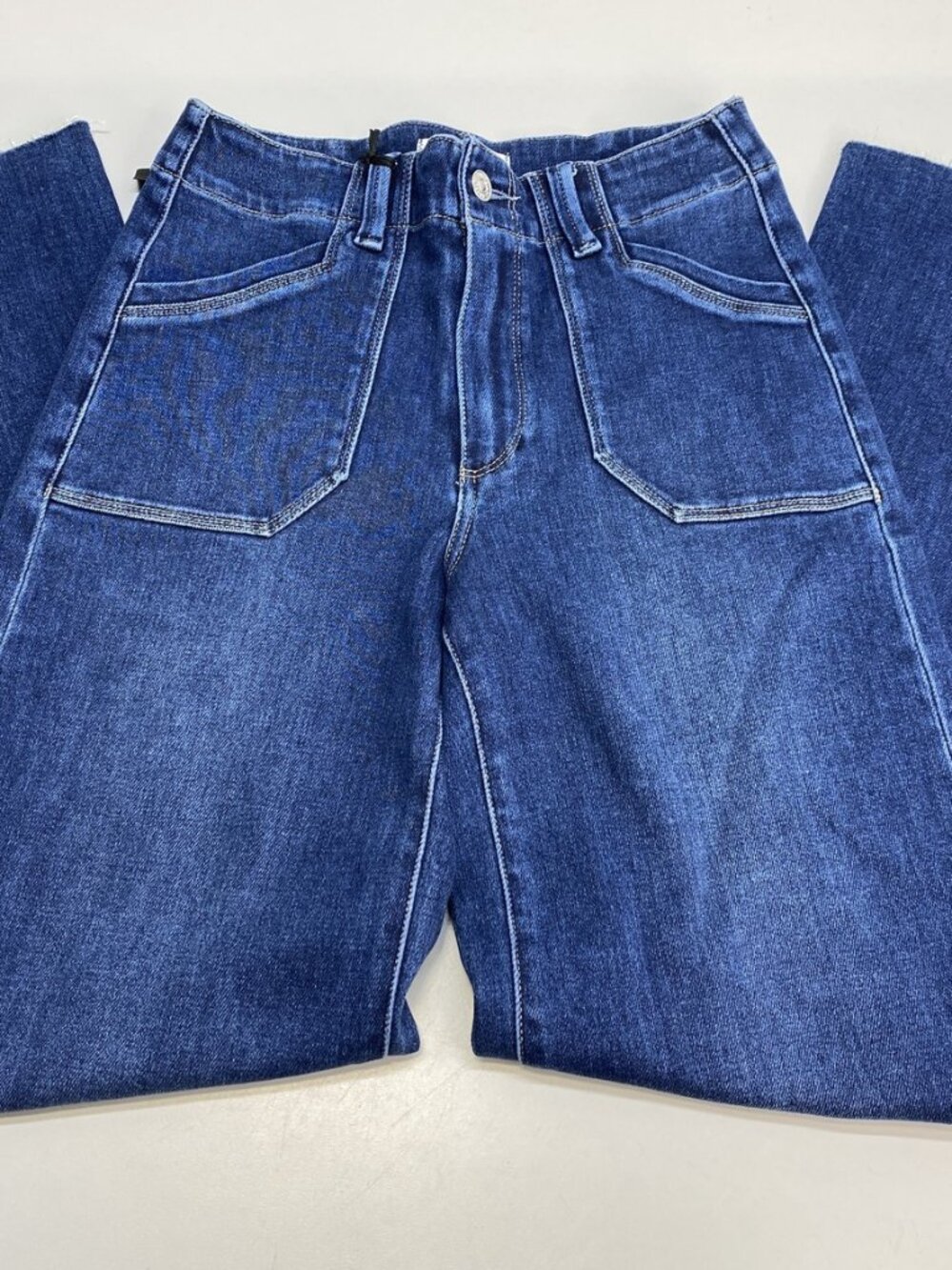 Paige Womens Jean Live Forever Blue Size 33x31 Anessa High Rise Wide Leg Raw Hem